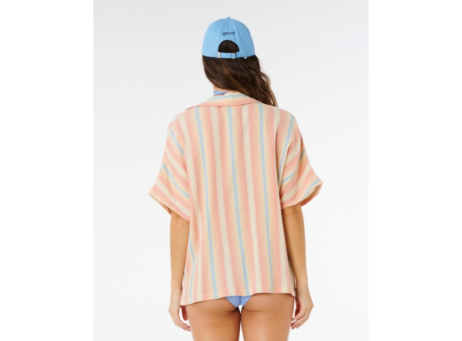 RIP CURL CAMICIA PREMIUM SURF STRIPE SHORT SLEEVE SHIRT MULTICO 
