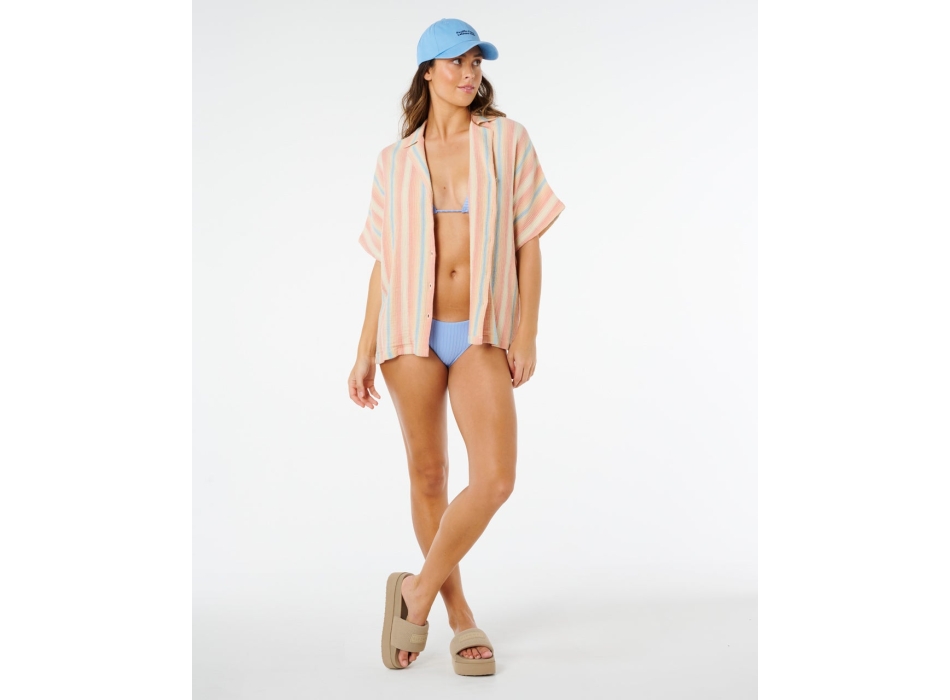RIP CURL CAMICIA PREMIUM SURF STRIPE SHORT SLEEVE SHIRT MULTICO 