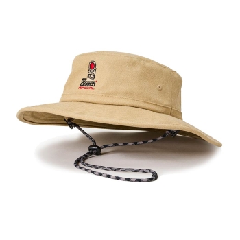 RIP CURL CAPPELLO BUCKET SEARCH CANVAS WIDE BRIM HAT KHAKI