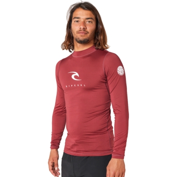 RIP CURL CORPS LYCRA MANICHE LUNGHE MAROON