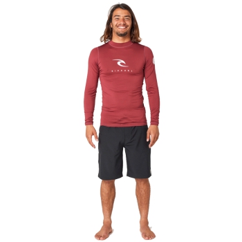 RIP CURL CORPS LYCRA MANICHE LUNGHE MAROON
