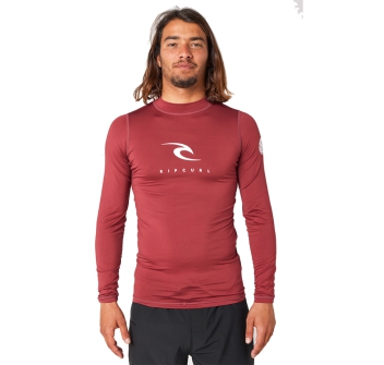 RIP CURL CORPS LYCRA MANICHE LUNGHE MAROON