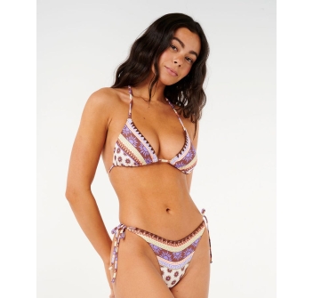 RIP CURL COSTUME BIKINI TOP AMARE SLIDING TRIANGOLO OFF WHITE