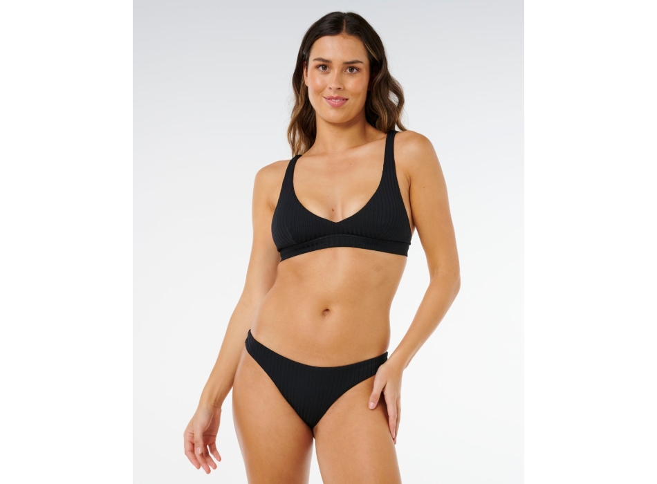 RIP CURL COSTUME BIKINI TOP PREMIUM SURF MULTI FIT HALTER BLACK