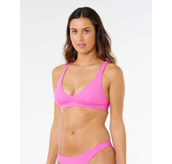 RIP CURL COSTUME BIKINI TOP PREMIUM SURF MULTI FIT HALTER SUPER PINK