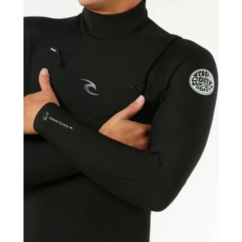 RIP CURL DAWN PATROL 5/3 MUTA INVERNALE CHEST ZIP BLACK