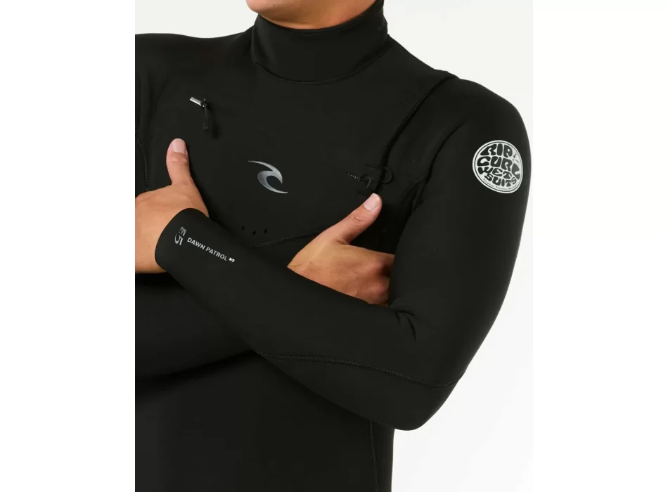 RIP CURL DAWN PATROL 5/3 MUTA INVERNALE CHEST ZIP BLACK