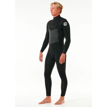 RIP CURL DAWN PATROL 5/3 MUTA INVERNALE CHEST ZIP BLACK
