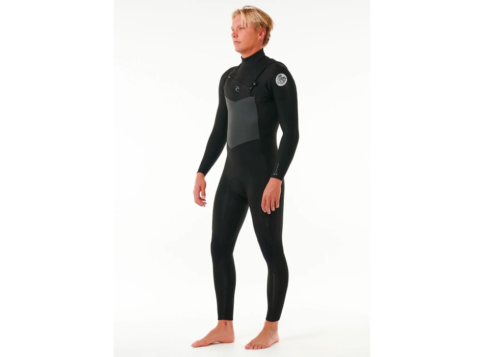 RIP CURL DAWN PATROL 5/3 MUTA INVERNALE CHEST ZIP BLACK