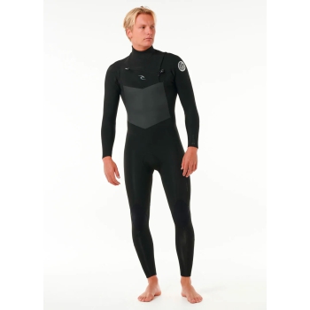 RIP CURL DAWN PATROL 5/3 MUTA INVERNALE CHEST ZIP BLACK