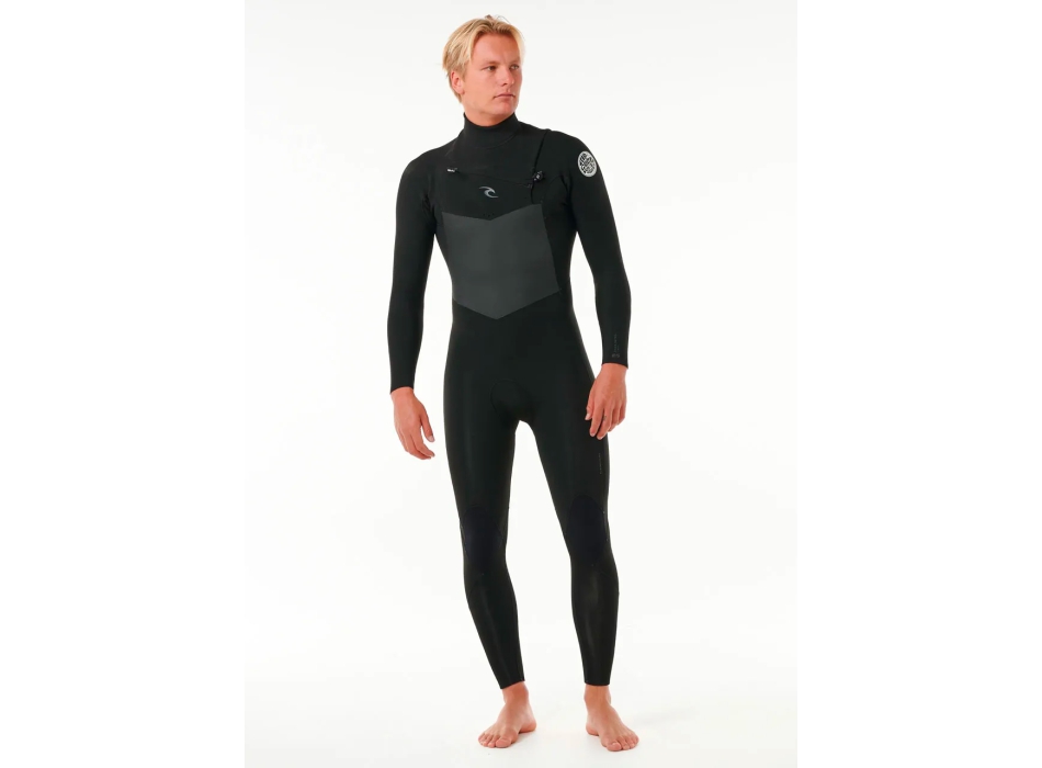 RIP CURL DAWN PATROL 5/3 MUTA INVERNALE CHEST ZIP BLACK
