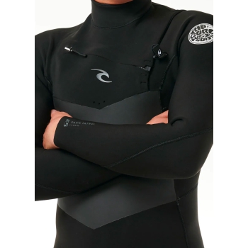 RIP CURL DAWN PATROL 5/3 MUTA INVERNALE CHEST ZIP BLACK