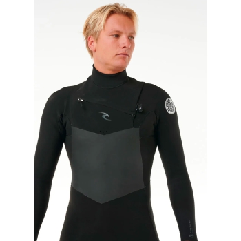 RIP CURL DAWN PATROL 5/3 MUTA INVERNALE CHEST ZIP BLACK