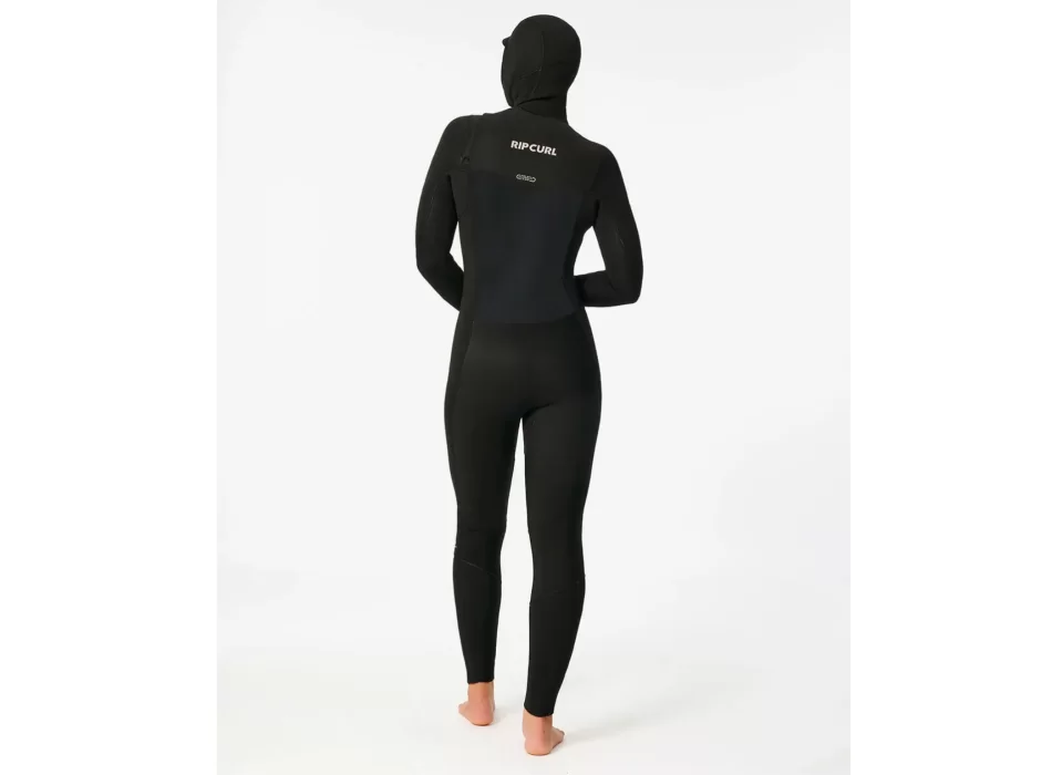 RIP CURL DAWN PATROL 5/4 CON CAPPUCCIO MUTA INVERNALE DONNA CHEST ZIP