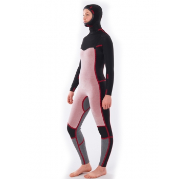 RIP CURL DAWN PATROL 5/4 HOOD MUTA INVERNALE CON CAPPUCCIO FRONT ZIP