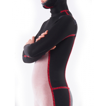 RIP CURL DAWN PATROL 5/4 HOOD MUTA INVERNALE CON CAPPUCCIO FRONT ZIP