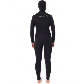 RIP CURL DAWN PATROL 5/4 HOOD MUTA INVERNALE CON CAPPUCCIO FRONT ZIP