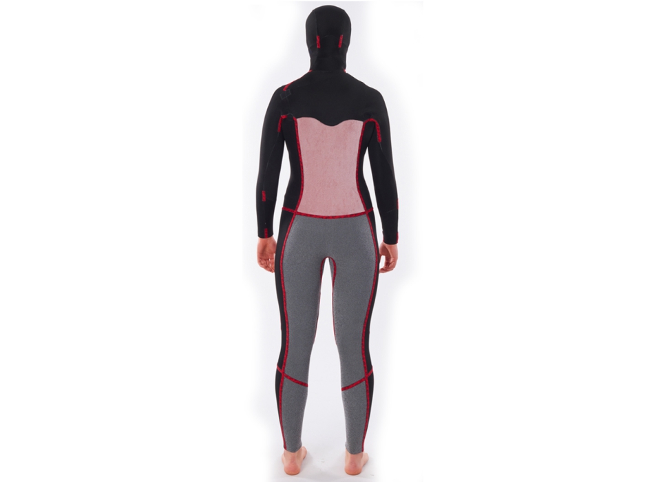 RIP CURL DAWN PATROL 5/4 HOOD MUTA INVERNALE CON CAPPUCCIO FRONT ZIP