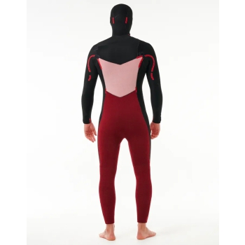 RIP CURL DAWN PATROL 6/4 MUTA INVERNALE CHEST ZIP CON CAPPUCCIO