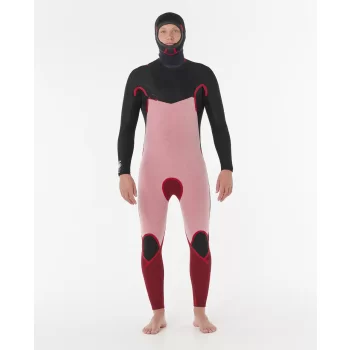 RIP CURL DAWN PATROL 6/4 MUTA INVERNALE CHEST ZIP CON CAPPUCCIO