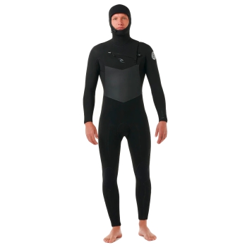RIP CURL DAWN PATROL 6/4 MUTA INVERNALE CHEST ZIP CON CAPPUCCIO