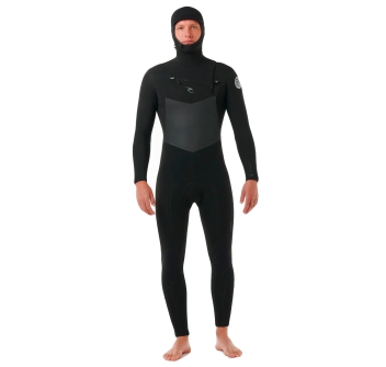 RIP CURL DAWN PATROL 6/4 MUTA INVERNALE CHEST ZIP CON CAPPUCCIO