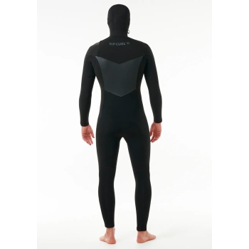 RIP CURL DAWN PATROL 6/4 MUTA INVERNALE CHEST ZIP CON CAPPUCCIO