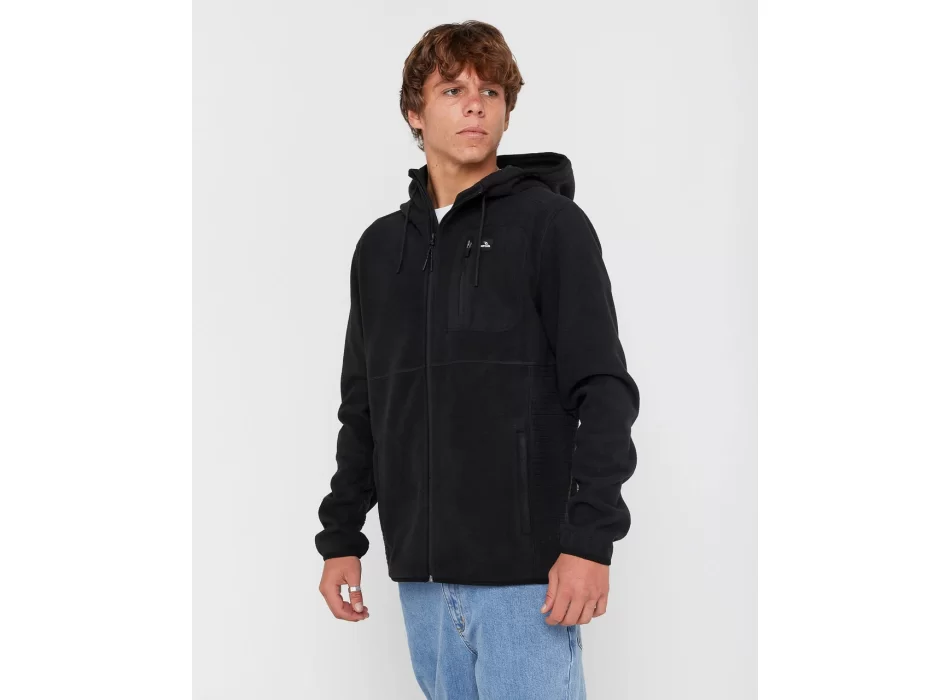 RIP CURL DEPARTED FELPA CON ZIP IN PILE BLACK