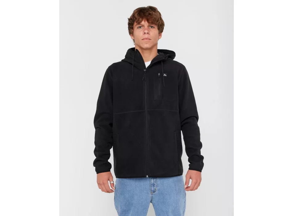 RIP CURL DEPARTED FELPA CON ZIP IN PILE BLACK