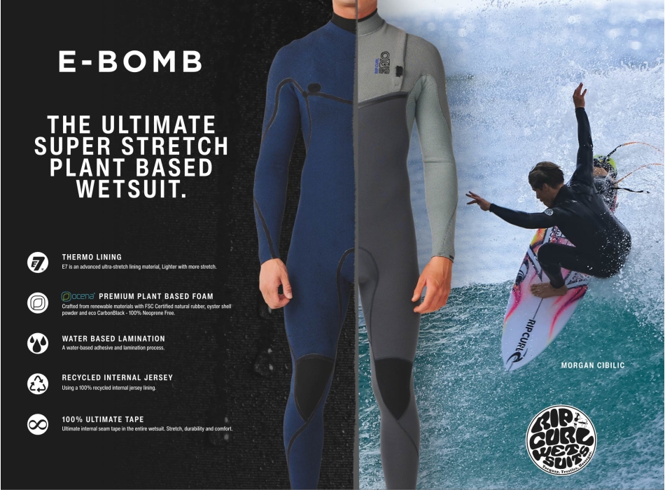 RIP CURL E-BOMB 4/3 MUTA INVERNALE CHEST ZIP BLACK