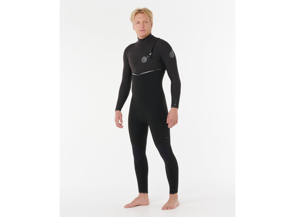 RIP CURL E-BOMB 4/3 MUTA INVERNALE CHEST ZIP BLACK