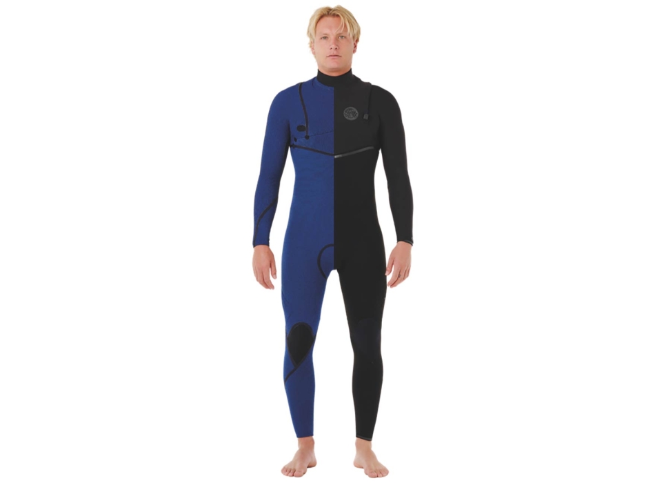 RIP CURL E-BOMB 4/3 MUTA INVERNALE CHEST ZIP BLACK