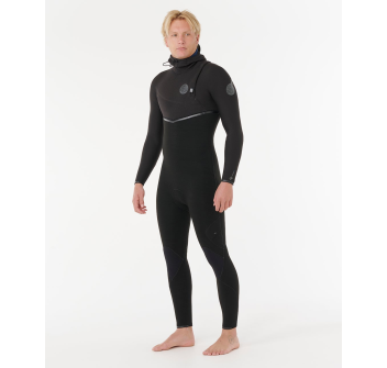RIP CURL E-BOMB 5/3 MUTA INVERNALE CHEST ZIP BLACK