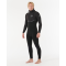 RIP CURL E-BOMB 5/4 MUTA INVERNALE CON CAPPUCCIO SENZA ZIP BLACK