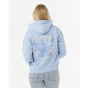 RIP CURL FELPA ESTIVA CON ZIP SUMMER HOOD MID BLUE