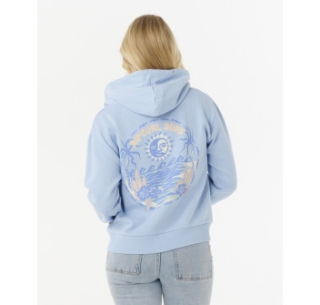 RIP CURL FELPA ESTIVA CON ZIP SUMMER HOOD MID BLUE