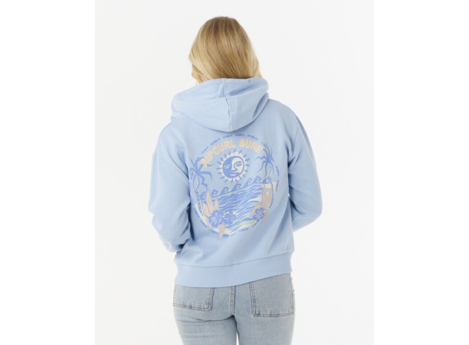RIP CURL FELPA ESTIVA CON ZIP SUMMER HOOD MID BLUE