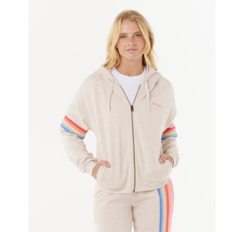 RIP CURL FELPA ESTIVA CON ZIP SURF REVIVAL HOOD BLUE