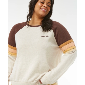 RIP CURL FELPA GIROCOLLO CON MANICHE RAGLAN SURF REVIVAL