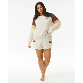 RIP CURL FELPA GIROCOLLO CON MANICHE RAGLAN SURF REVIVAL