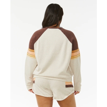 RIP CURL FELPA GIROCOLLO CON MANICHE RAGLAN SURF REVIVAL