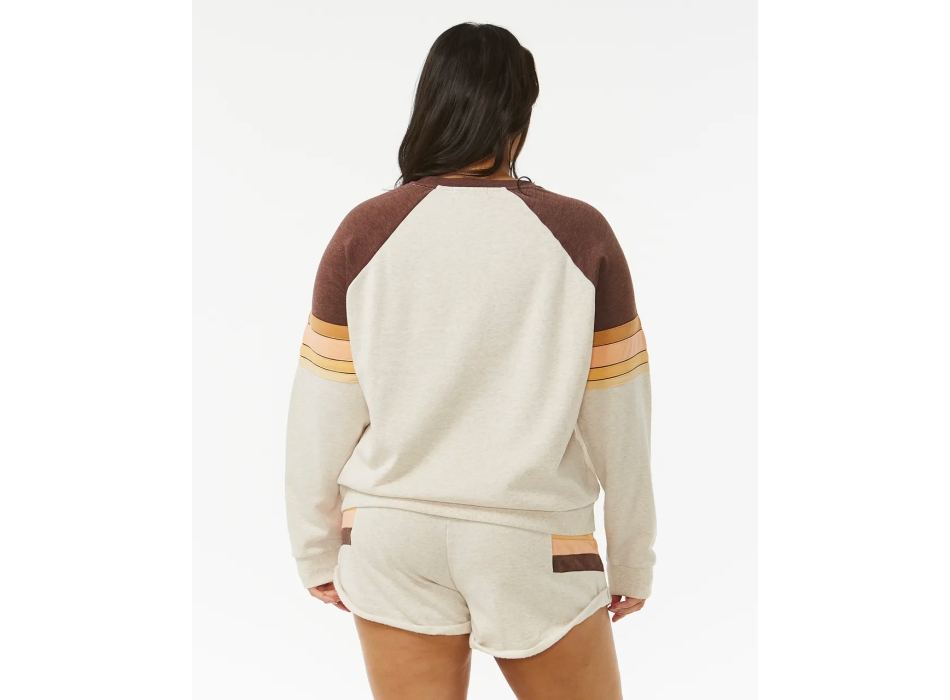 RIP CURL FELPA GIROCOLLO CON MANICHE RAGLAN SURF REVIVAL