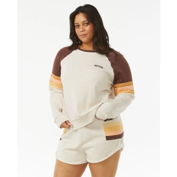 RIP CURL FELPA GIROCOLLO CON MANICHE RAGLAN SURF REVIVAL