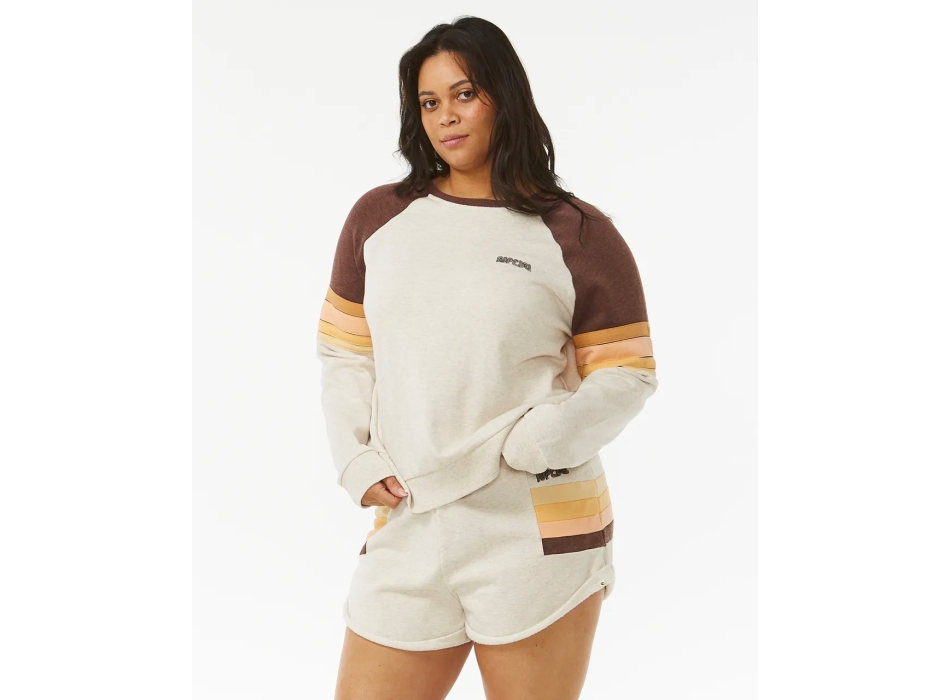RIP CURL FELPA GIROCOLLO CON MANICHE RAGLAN SURF REVIVAL