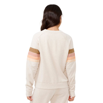 RIP CURL FELPA GIROCOLLO HIGH TIDE SURF RAGLAN OATMEAL MARLE