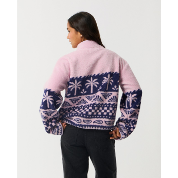 RIP CURL FELPA IN PILE DONNA BOSSA NOVA 1/4 ZIP LILAC