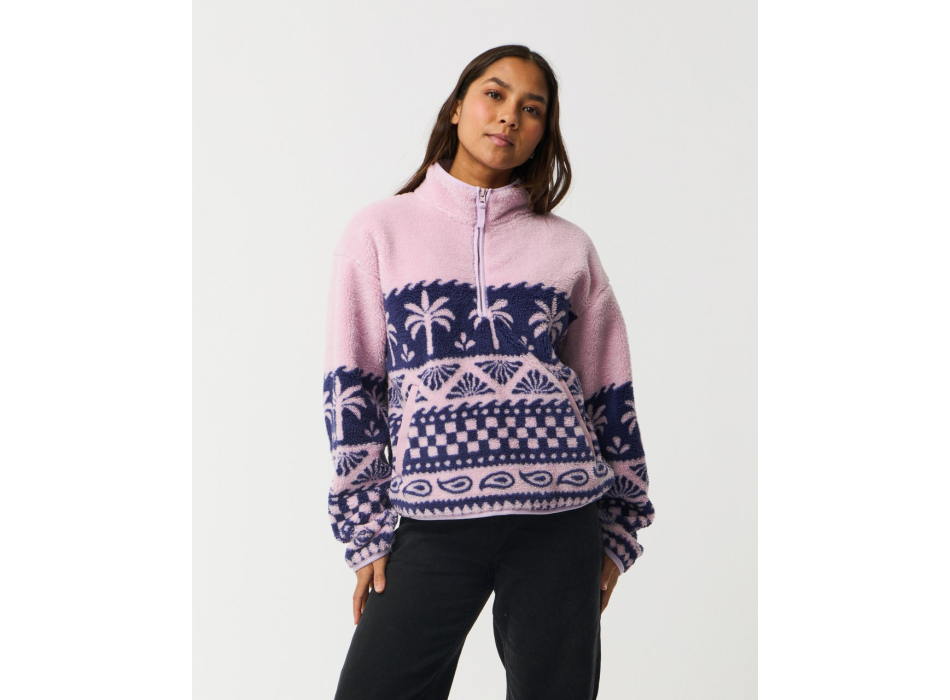 RIP CURL FELPA IN PILE DONNA BOSSA NOVA 1/4 ZIP LILAC