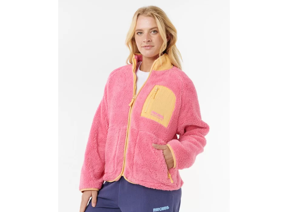 RIP CURL FELPA IN PILE SHORE BREAK DONNA PINK