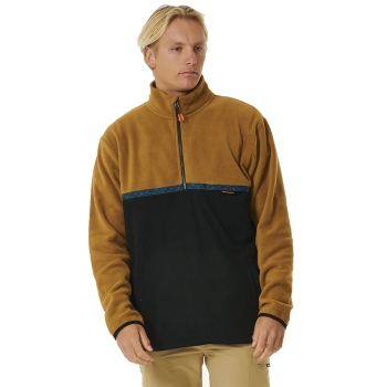 RIP CURL FELPA PILE ZIP JOURNEY POLAR CREW BLACK