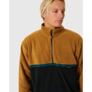 RIP CURL FELPA PILE ZIP JOURNEY POLAR CREW BLACK